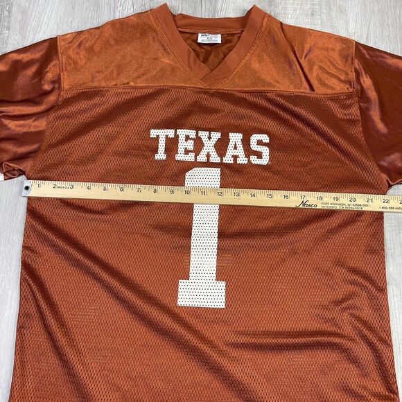 Vintage University Of Texas Longhorns UT Pro Edge Football Jersey #1 Medium Q - Picture 7 of 9